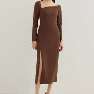 Love Bonito Jinri Asymmetric Bodycon Midi